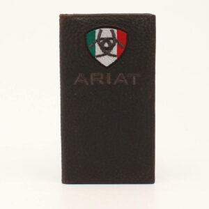 Ariat Mexico Flag Shield Rodeo Wallet