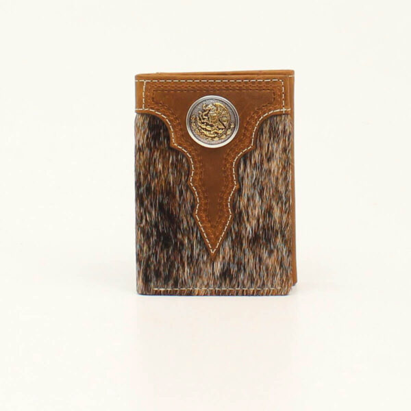 Ariat Mexican Eagle Calf Hair Trifold Wallet