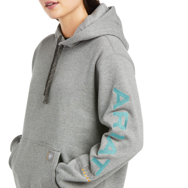 Ariat Rebar Heather Grey Hoodie Side