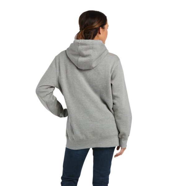 Ariat Rebar Heather Grey Hoodie Back