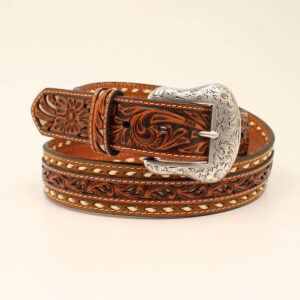 Nocona Pierced Buck Stitch Belt