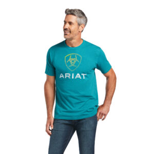 Ariat Teal Logo T-Shirt Front