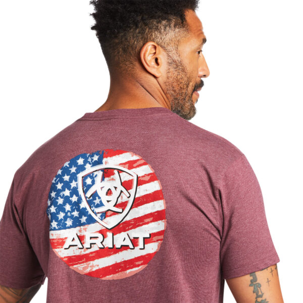Ariat Circle USA Flag T-Shirt Close Up