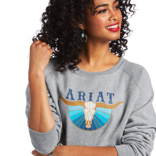 Ariat Crew Logo Sweatshirt Front Detail