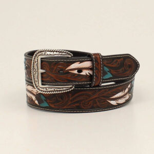 Ariat Feather & Floral Embossed Belt