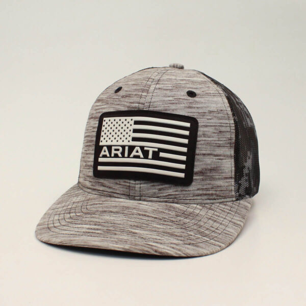 Ariat R112 Grey Flag Snapback Ca[