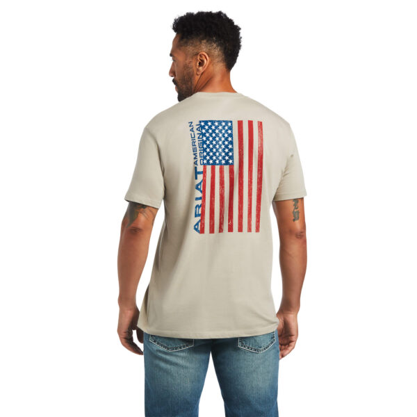 Ariat Woodgrain Flag T-Shirt Back