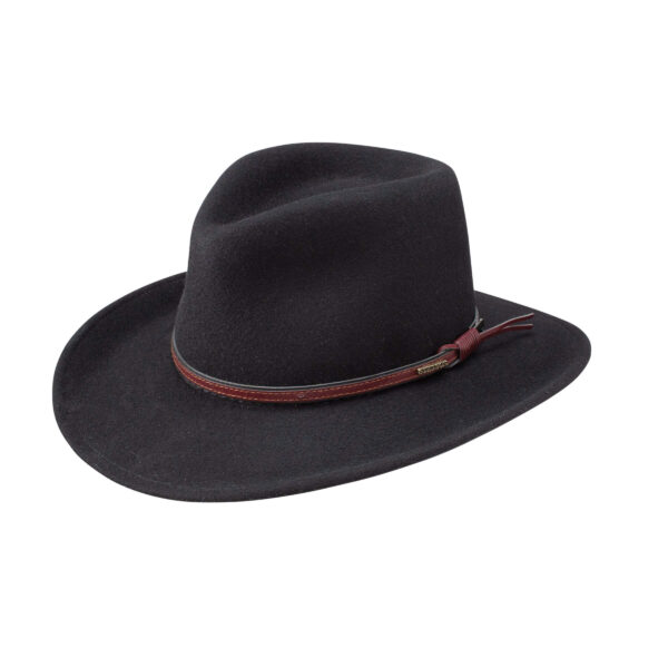 Stetson Bozeman Crushable Felt Hat Black