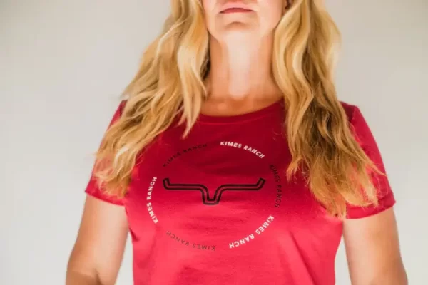 Kimes Ranch Circular Repeat T-Shirt Cardinal