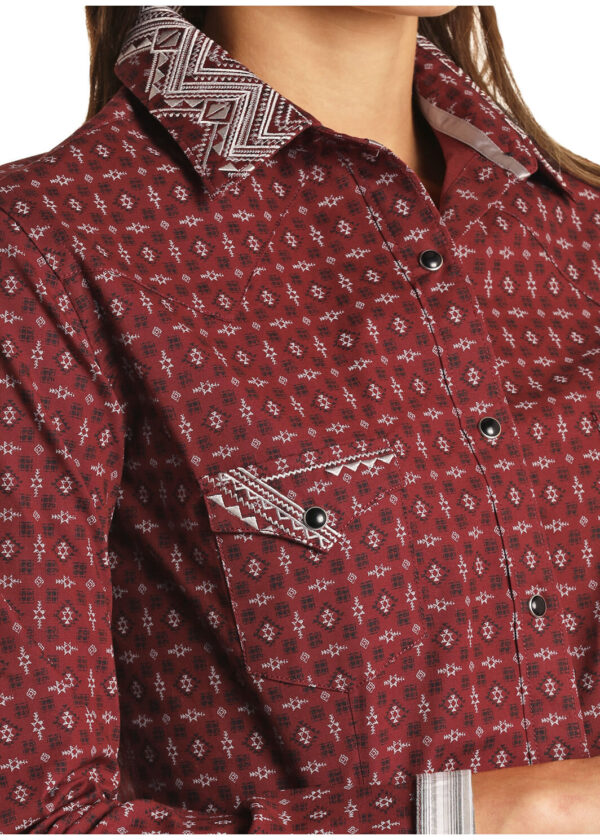 PanHandle Roughstock Aztec Mini Geo Shirt Detail