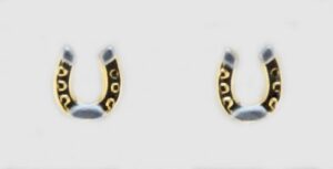 Earring Two Tone Horseshoe