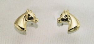 Earring Gold Arabian Horse Head