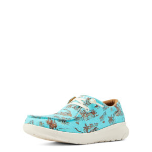 Ariat Hilo Western Aloha® Turquoise Paniolo Print