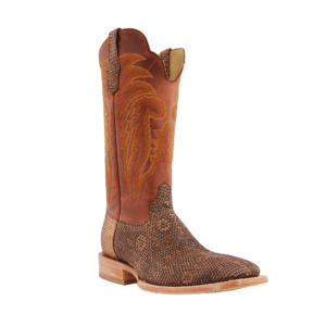 R. Watson Ring Lizard Western Boot Cognac