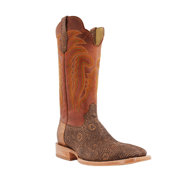 R. Watson Ring Lizard Western Boot Cognac