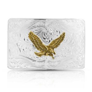 Montana Silversmiths Iconic Western Eagle Silver Buckle