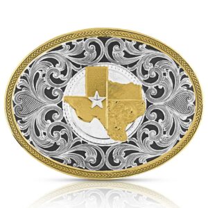 Montana Silversmiths Lone Star Texas State Filigree Buckle
