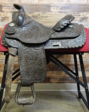 Used Circle Y Silver Laced Saddle - 15" Wide Tree