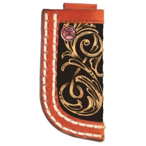 Hooey Top Notch Knife Sheath - Black & Tan Filigree