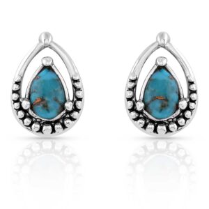 Montana Silversmiths Touch of Turquoise Teardrop Earrings