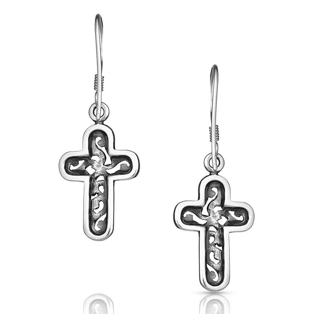 Wrapped Filigree Cross Earrings - Al-Bar Ranch