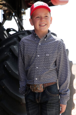 Cinch Arenaflex Navy Print Shirt