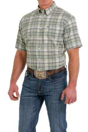 Cinch ArenaFlex Green Plaid Shirt