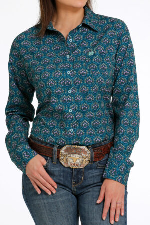 Cinch ArenaFlex Teal Floral Print