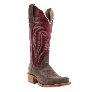 R. Watson Roughout Charcoal/Dark Cherry Boot