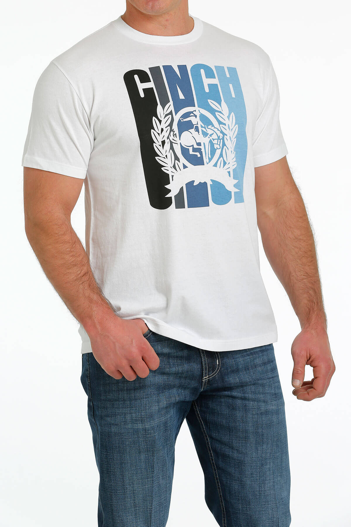 Cinch White Logo Tee - Al-Bar Ranch