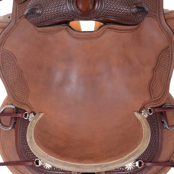 Circle Y Brazos Trail Saddle Top View of Roughout Seat