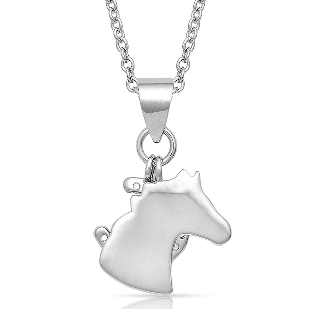Horsing Around Charm Necklace Back View