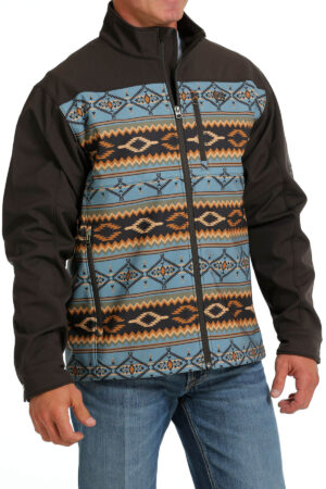 Cinch Bonded Jacket - Brown/Blue Aztec