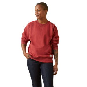 Ariat Rebar Workman Fleece Sweatshirt - Red Heather