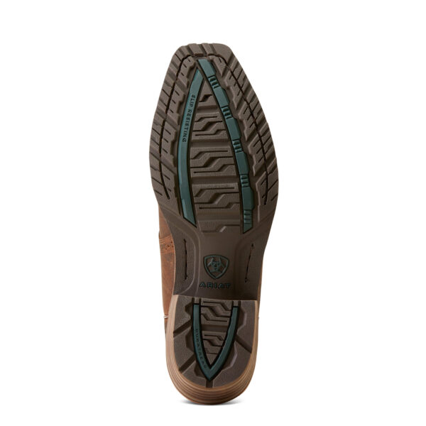 Ariat Hyrbrid Roughstock Boot Brown & Blue Sole View