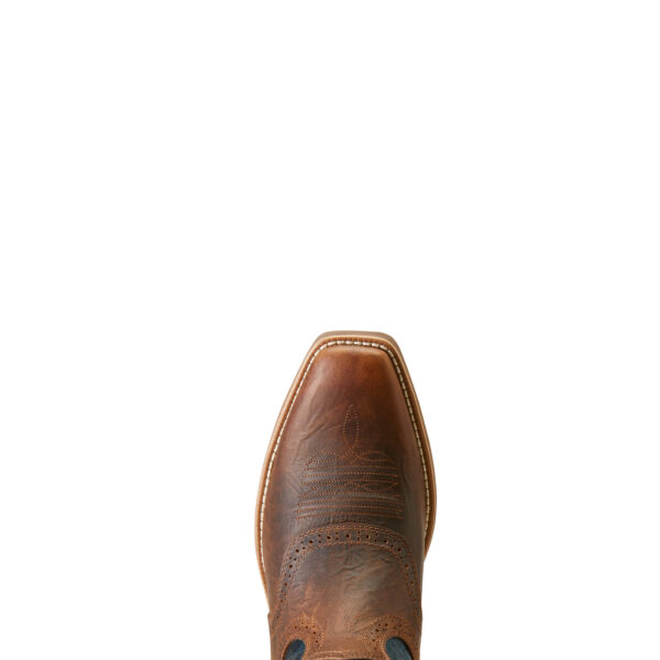 Ariat Hyrbrid Roughstock Boot Brown & Blue Toe View