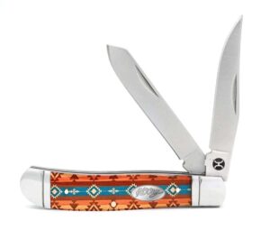 Aztec Brown/Turquoise Hooey Trapper - Large