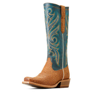 Ariat Futurity Starlight Boot - Tan Suede/Teal