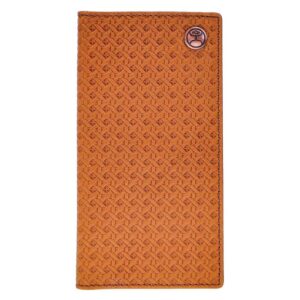 "Hands Up Basket Weave" Rodeo Hooey Wallet Tan