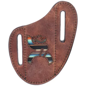 Hoeey Hawk Pancake Knife Sheath with Serape Inlay