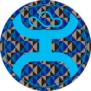 Hooey 2.0 Navy Zig-Zag 4" Sticker