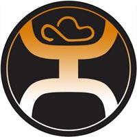Hooey 6" Circle Orange Ombre Sticker