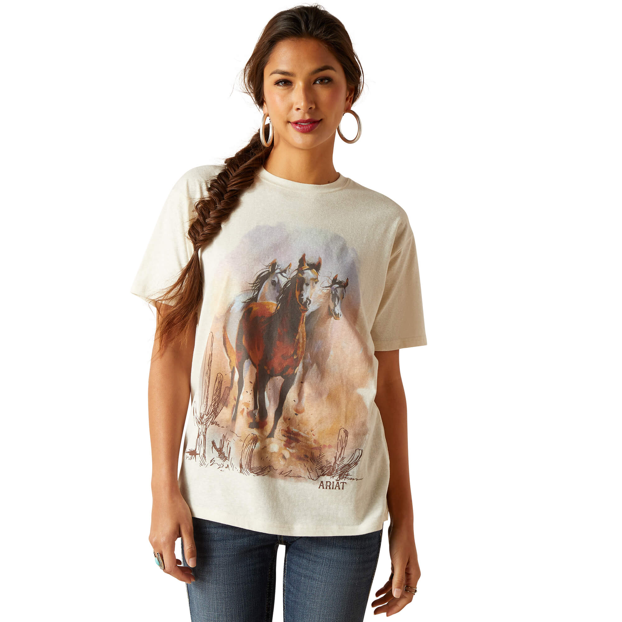 Ariat Set Me Free Tee full front view