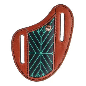 "Neon Moon" Roughy Pancake Sheath - Black/Turq Aztec