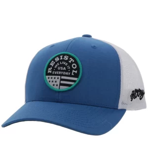 Resistol Circle Badge Hat - Blue/White