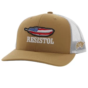 Resistol USA Feather Hat - Tan/White
