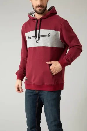 Kimes Ranch Ripon Hoodie in burgundy full view