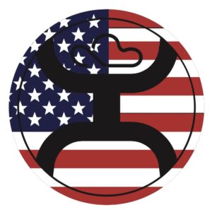 Hooey 2.0 American Flag 4" Sticker