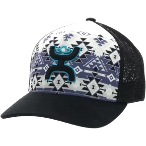 Hooey Coach Youth Hat - Cream Aztec/Black