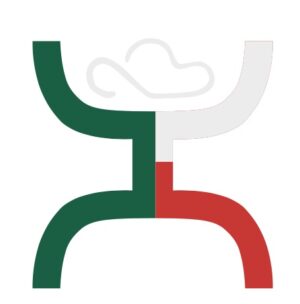 Hooey Hands Up Logo with Mexico Flag colors sticker